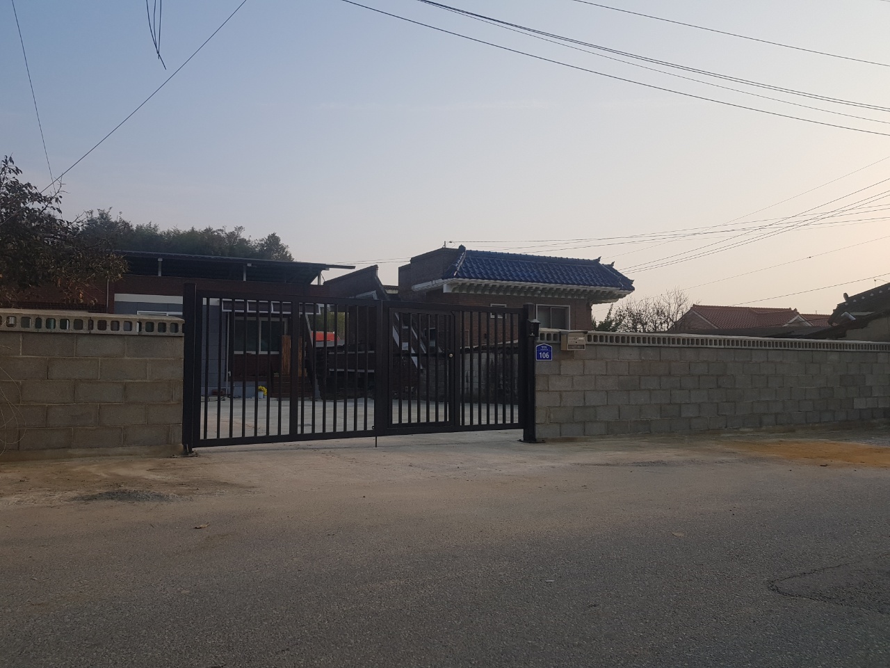 김천 주택 담장 블럭쌓기, 대문제작 공사 사진
